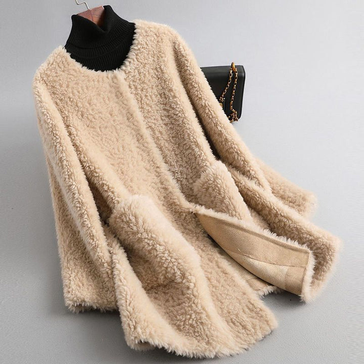 Tahliaa – Teddyfliesel Mantel Mit Taschen