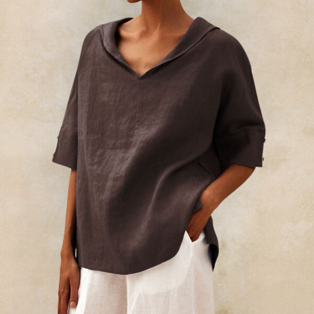 Zoe - Lässige, Locker Sitzende Bluse