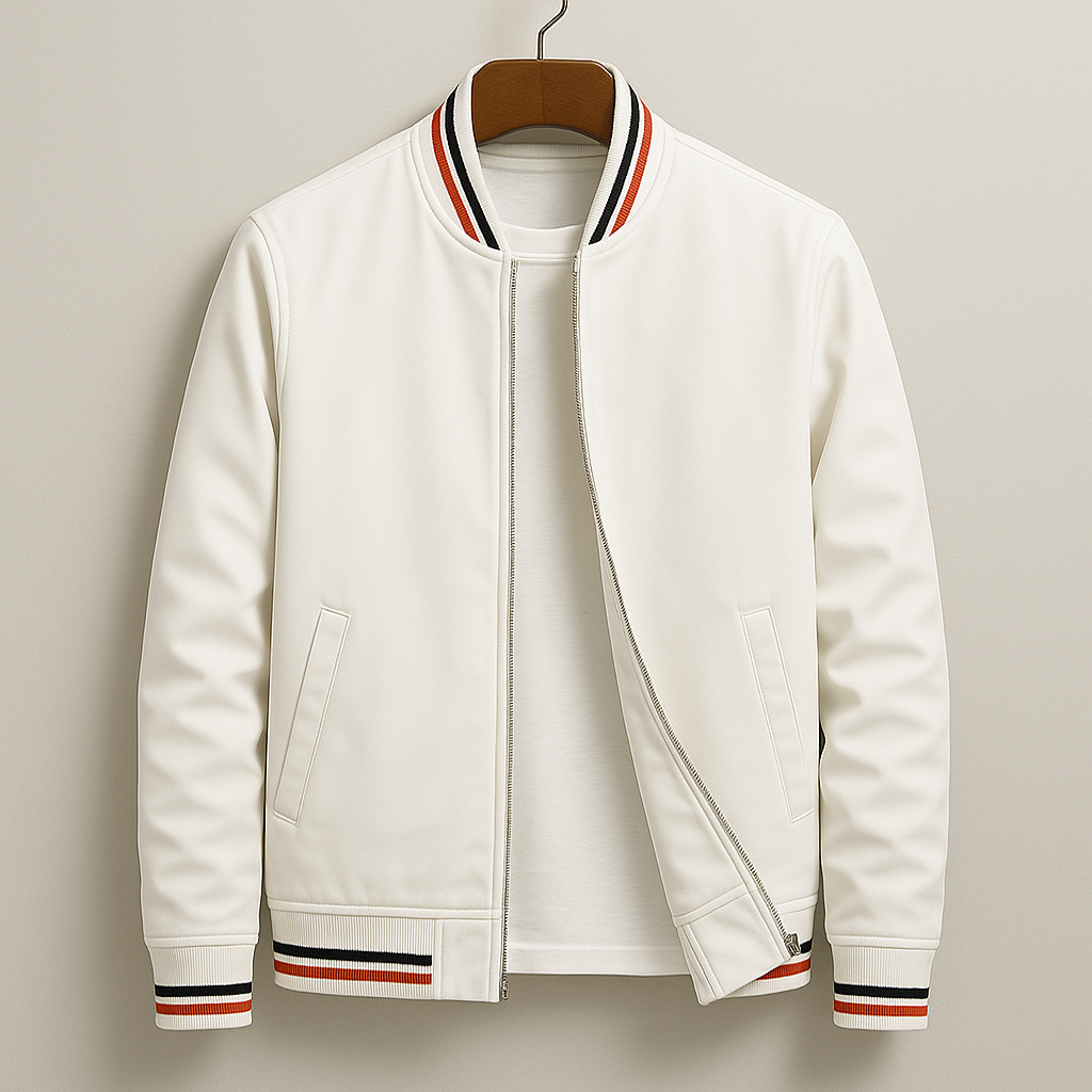 Gleb – Stilvolle Bomber Jacke Mit Streifen Angaben