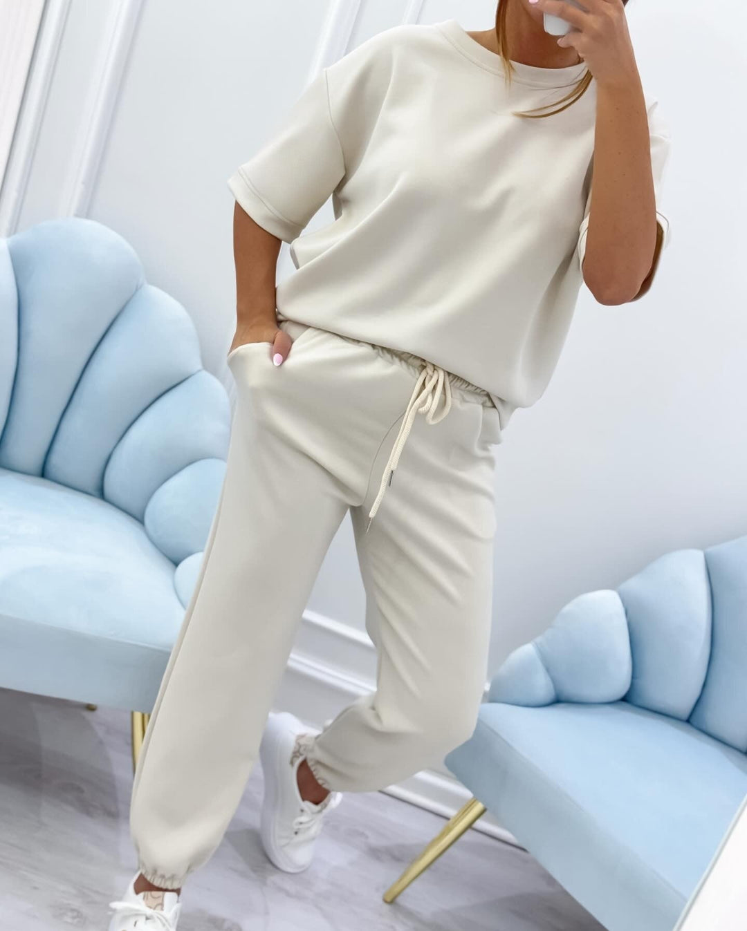 Silvina – Zweiteiliges Set Mit kurzärmeligem Hemd