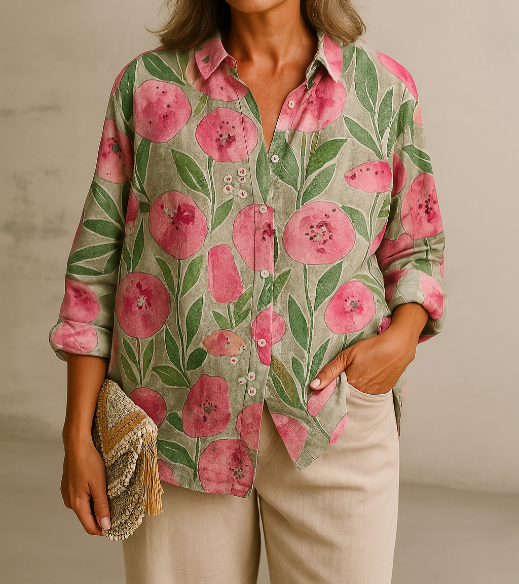 Petra - Lässige Bluse Mit Floralem Muster