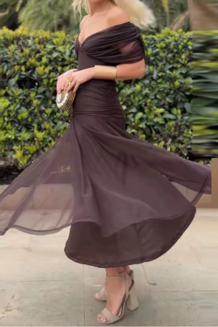 Nefeli – Elegantes Maxikleid Mit V-Ausschnitt Für Festliche Anlässe