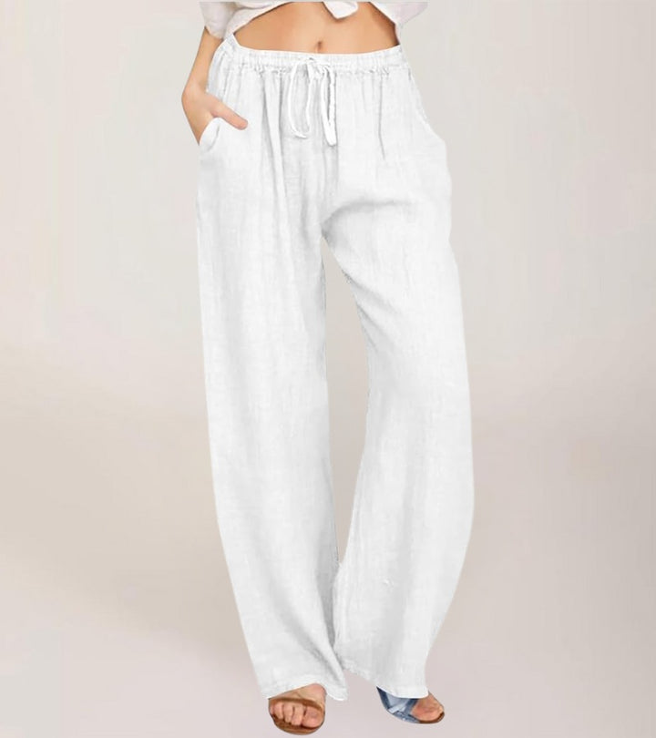 Maialen – Leinenhose Mit Weitem Bein Für Den Sommer