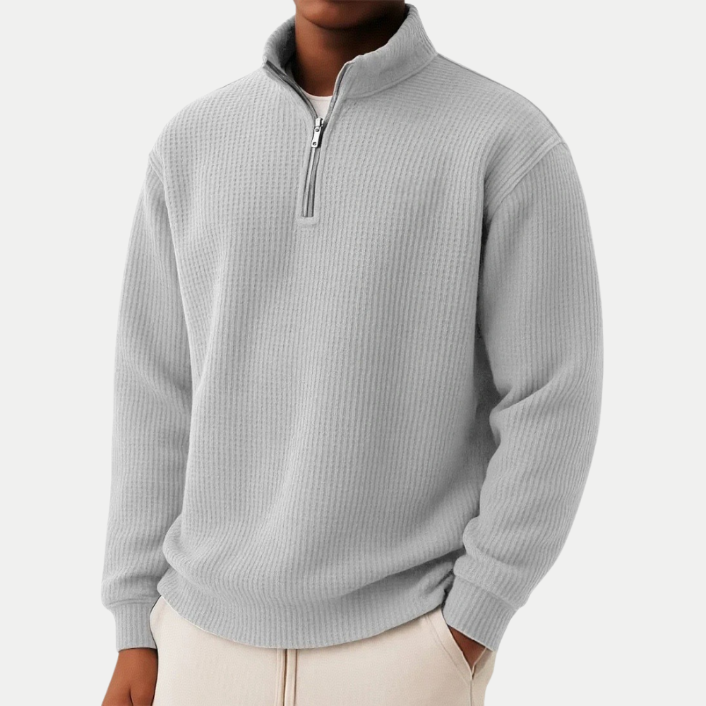 Shachar - Lässiger Sweater mit Reißverschluss