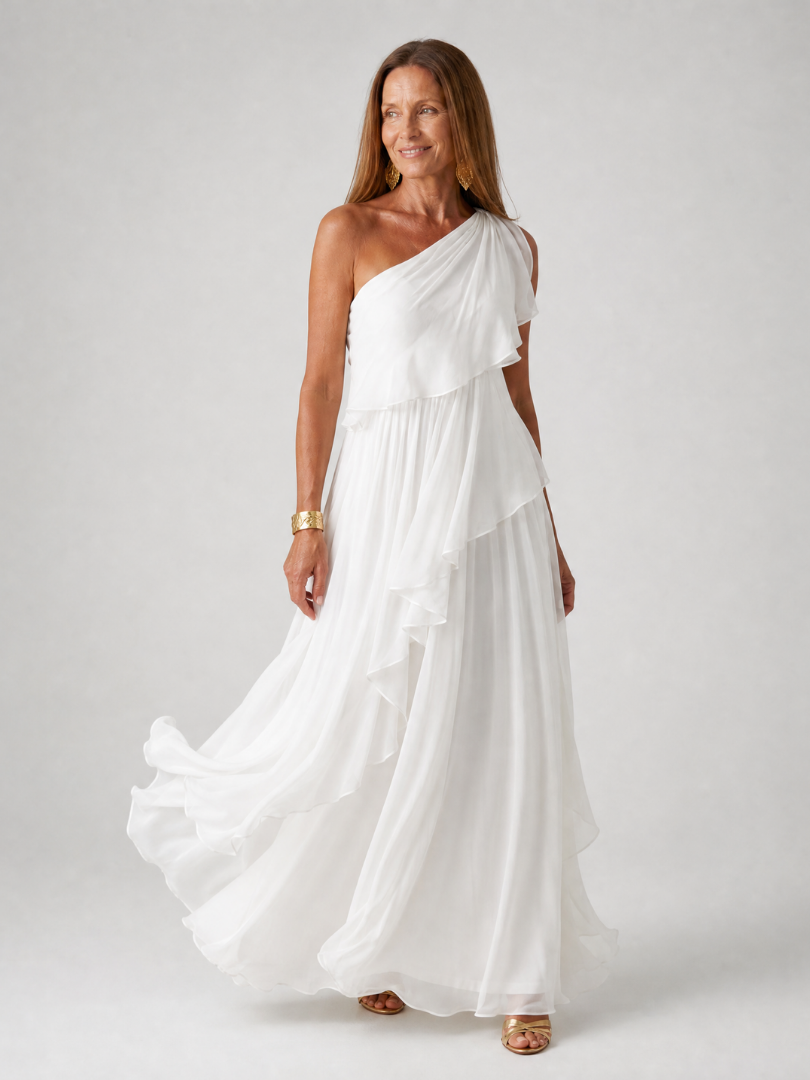 Seyma -Maxikleid mit Rüschen