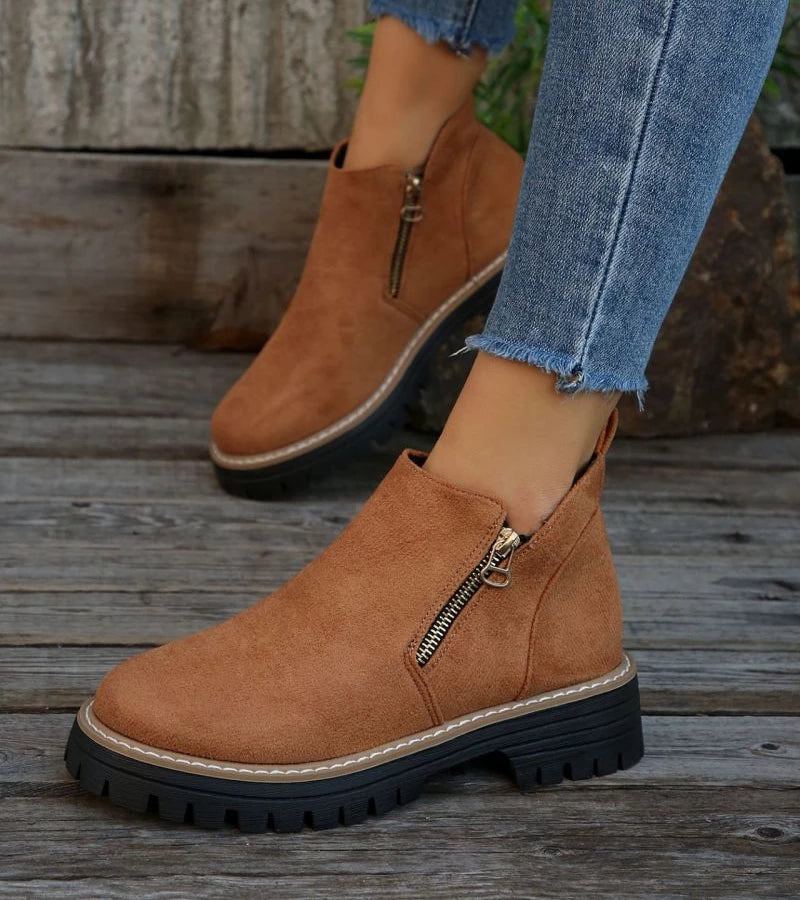 Miladie - Orthopädischer Stiefel Mit Seitlichem Reißverschluss