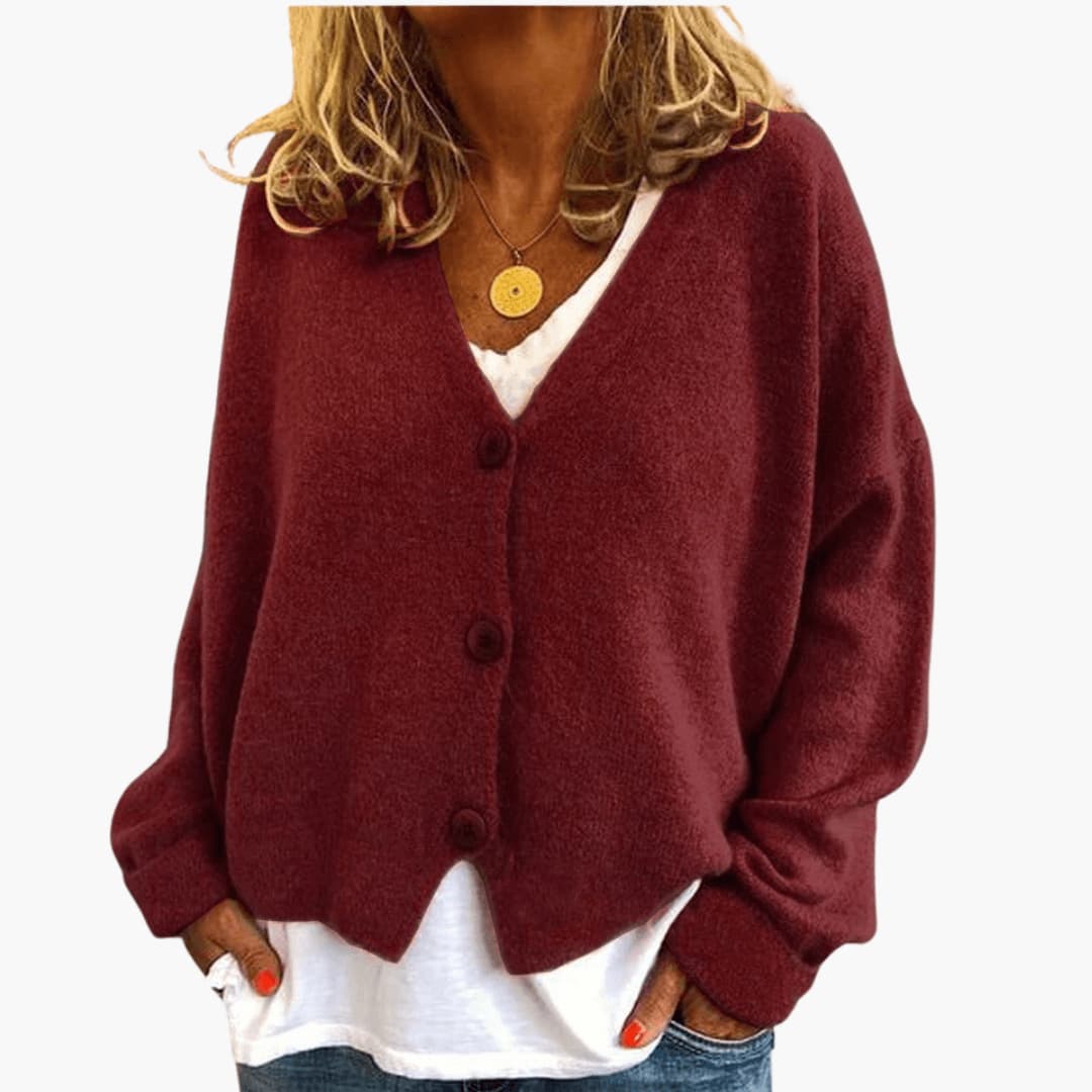 Gwen – Langärmelige Strickjacke