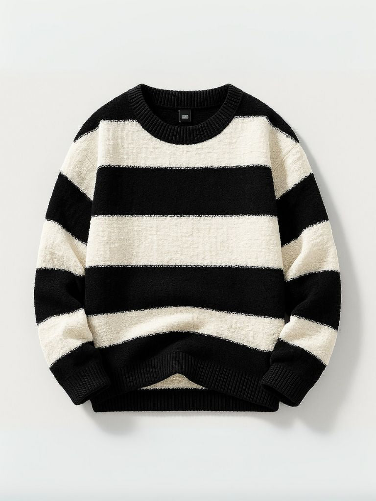Jorren – Rund Hals Streifen Pullover
