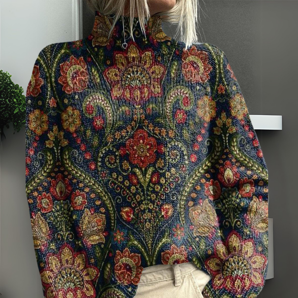 Rasha - Bunt Bedruckter Pullover