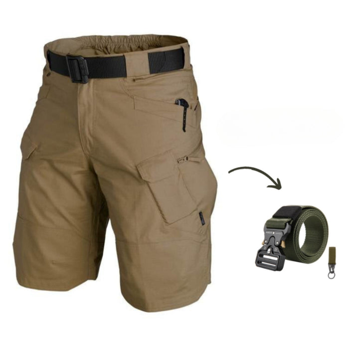 Kazuya - Cargo-Kurze Hosen mit 7 Taschen + Freier Gürtel