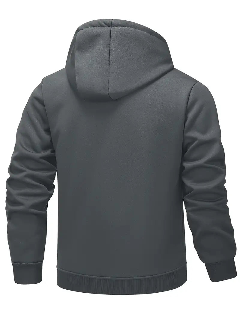 Helge - Lässiger Kapuzenpullover Mit Langen Ärmeln Und Reißverschluss