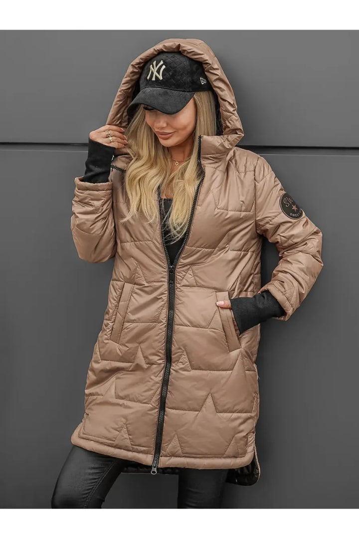 Lipina – Gesteppte Lange Kapuzenjacke