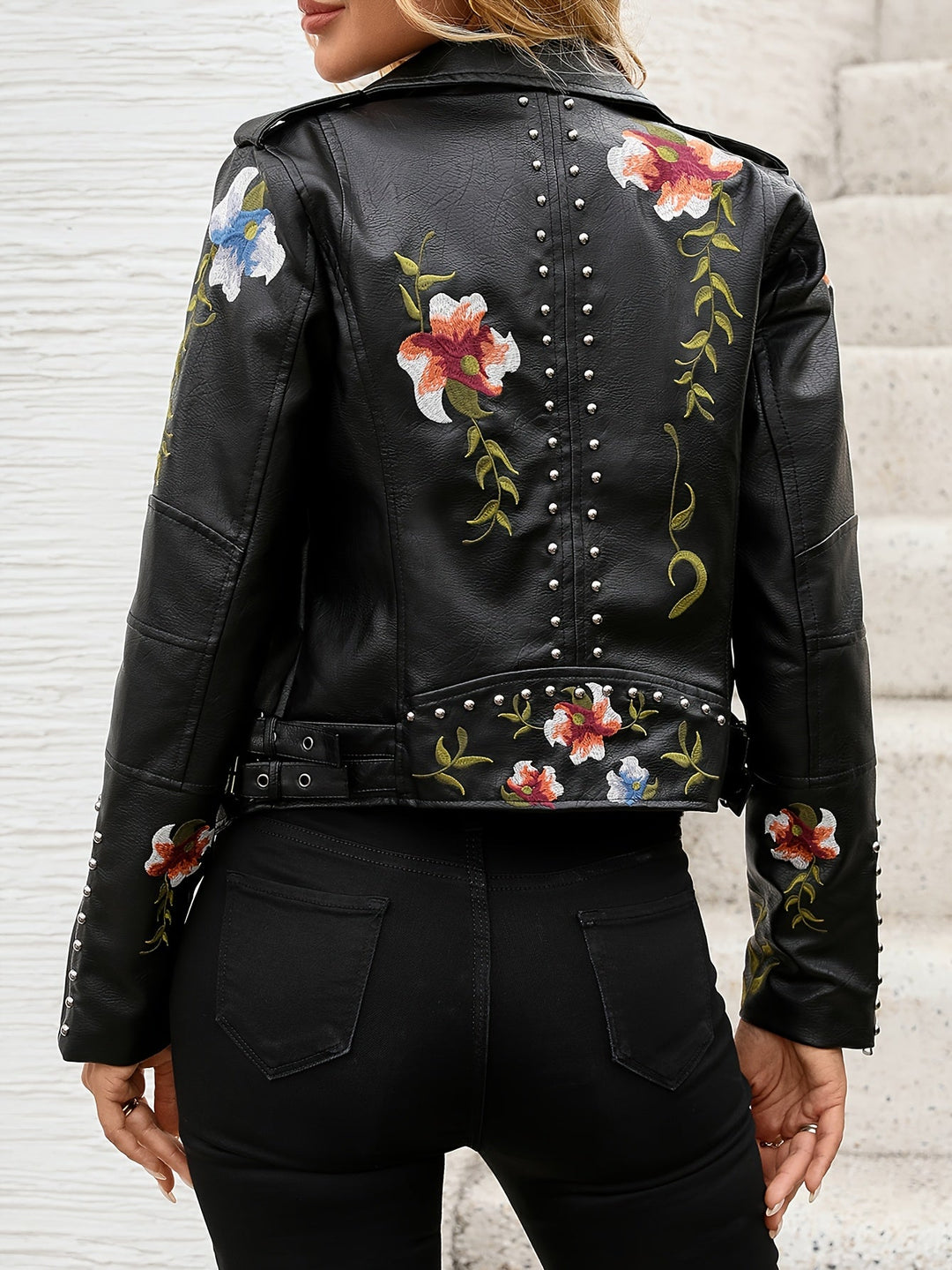 Litsitso - Kurze Jacke Mit Blumenmuster