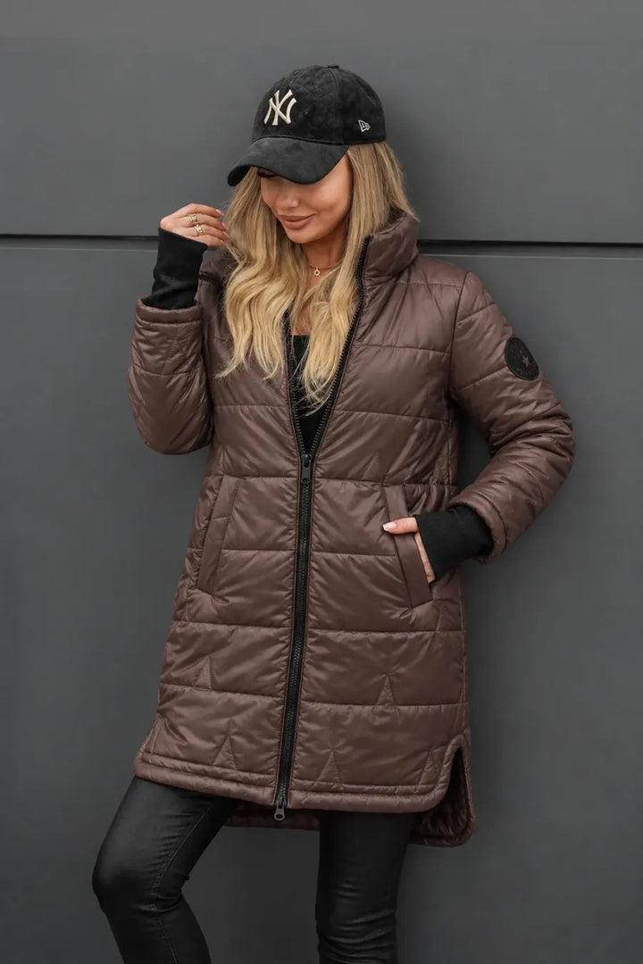 Lipina – Gesteppte Lange Kapuzenjacke