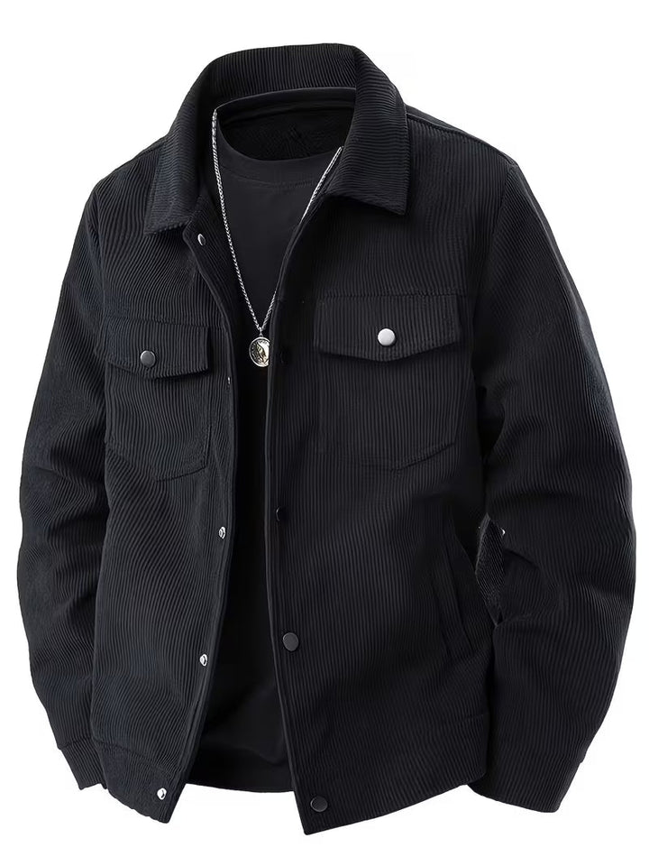 Matthaus – Cordjacke mit Kragen Und Pattentaschen