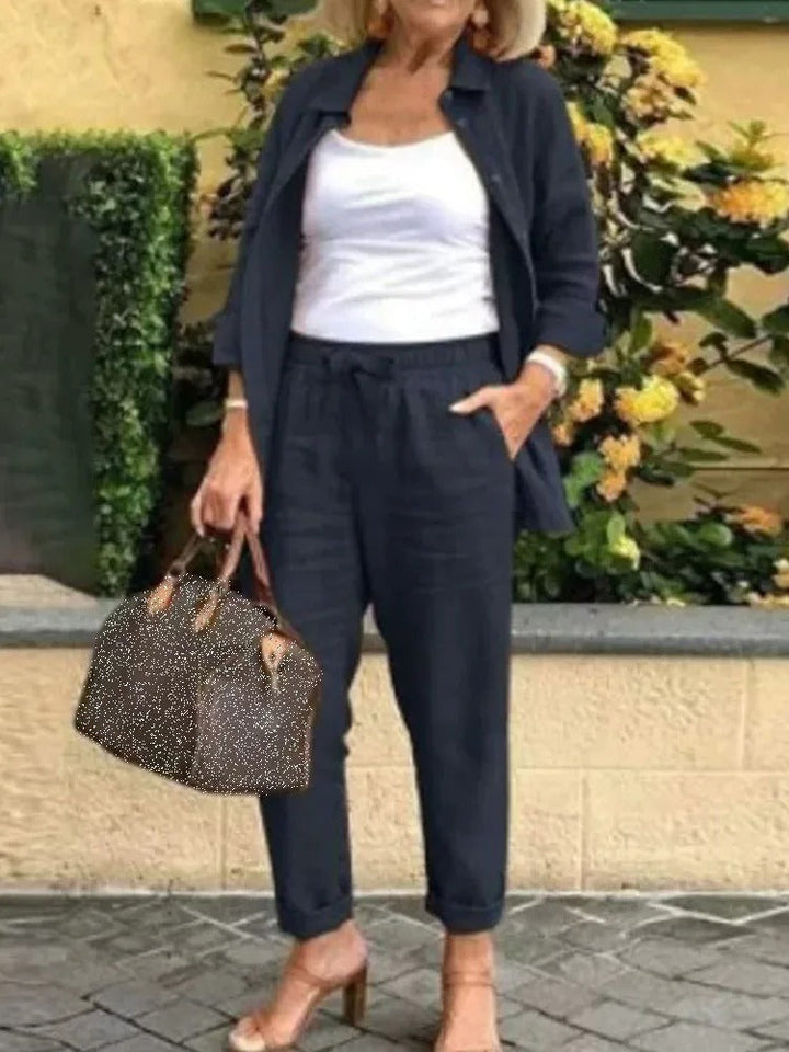 Henna – Langärmliges Hemd und Hose im Setz
