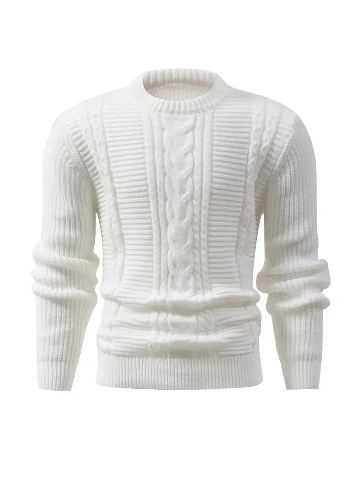 Jilson – Rundhals Pullover Mit Struktur Und Langen Ärmeln
