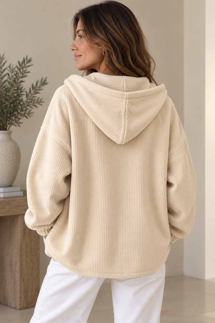 Nalina – Übergröße-Kapuzen Jacke Aus Cord