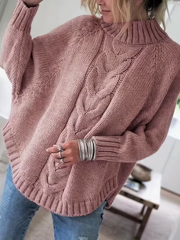 Edeltraut – Rollkragenpullover mit Fledermausärmeln