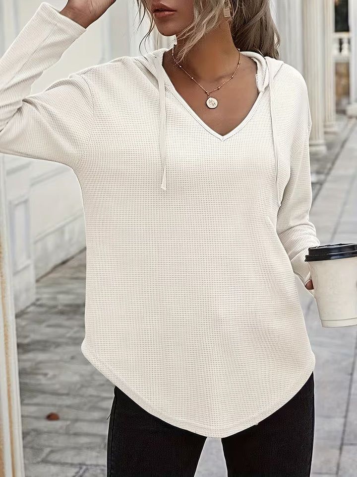 Heydi – Langarm Pullover Mit Kapuze Und Abgerundetem Saum