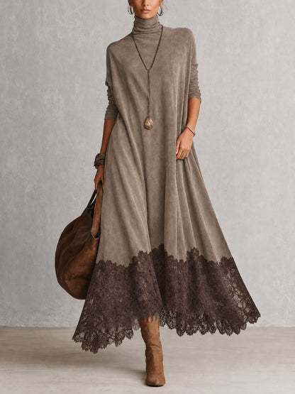 Albria – Langärmliges Maxikleid im Vintage-Stil
