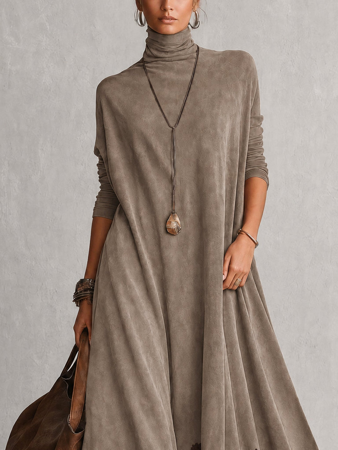 Albria – Langärmliges Maxikleid im Vintage-Stil