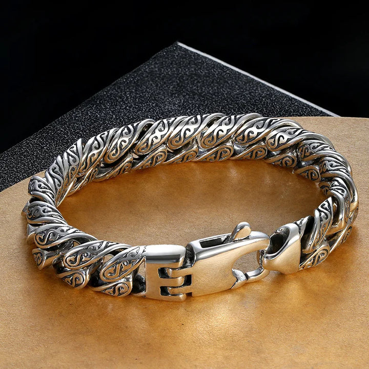 MotifLuxe – Silberarmband mit Arabeskenverschluss