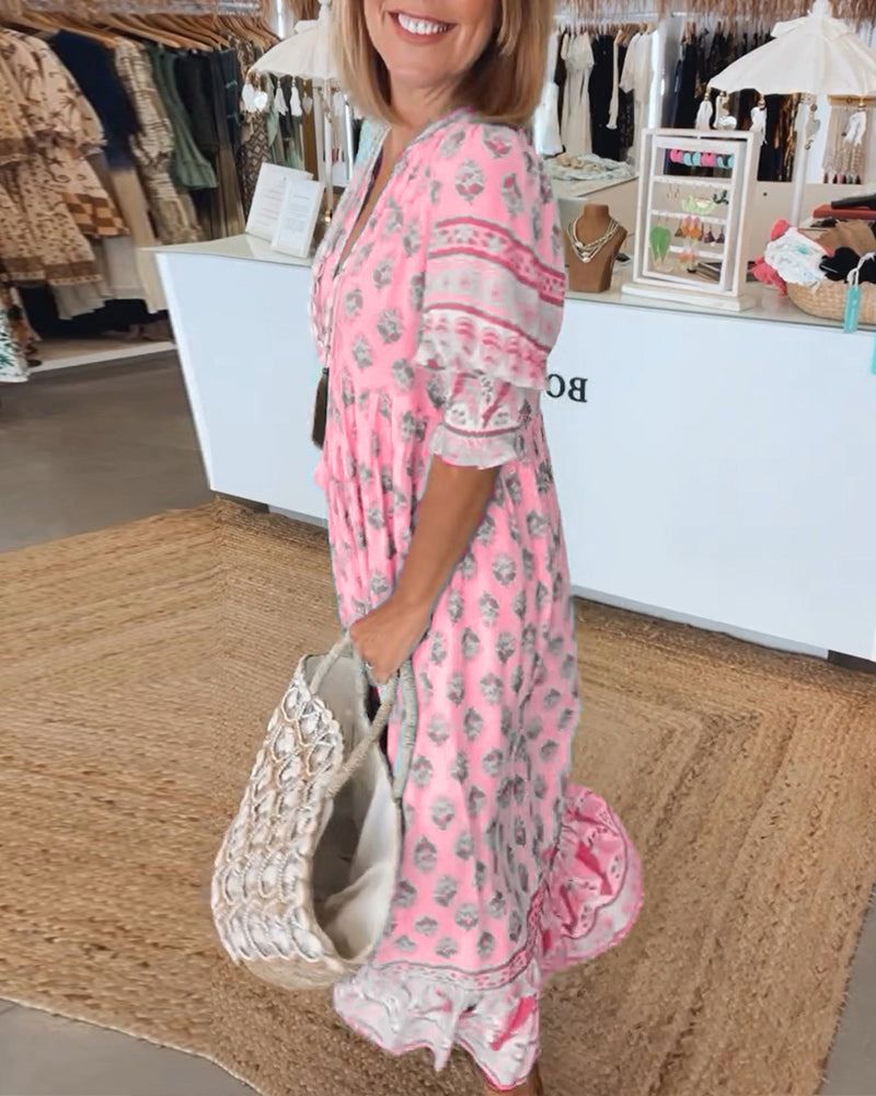 Nailya – Lässiges Bedrucktes Kleid