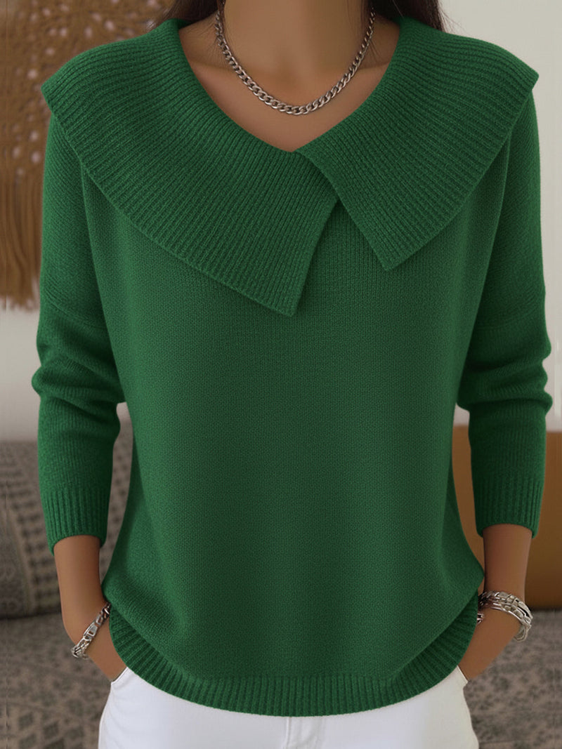 Jitka – Strick Pullover Mit Matrosenkragen