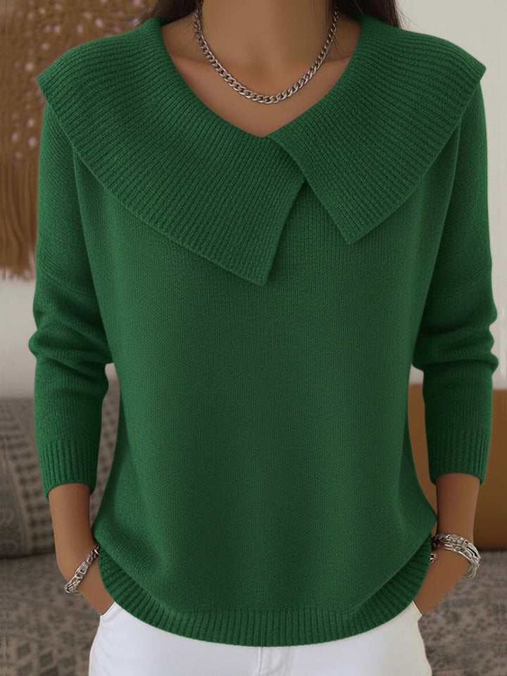 Jitka – Strick Pullover Mit Matrosenkragen