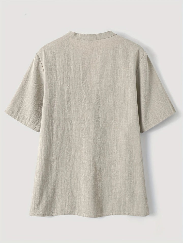 Nerida – Modische Bluse Mit V-Ausschnitt Und Kurzen Ärmeln