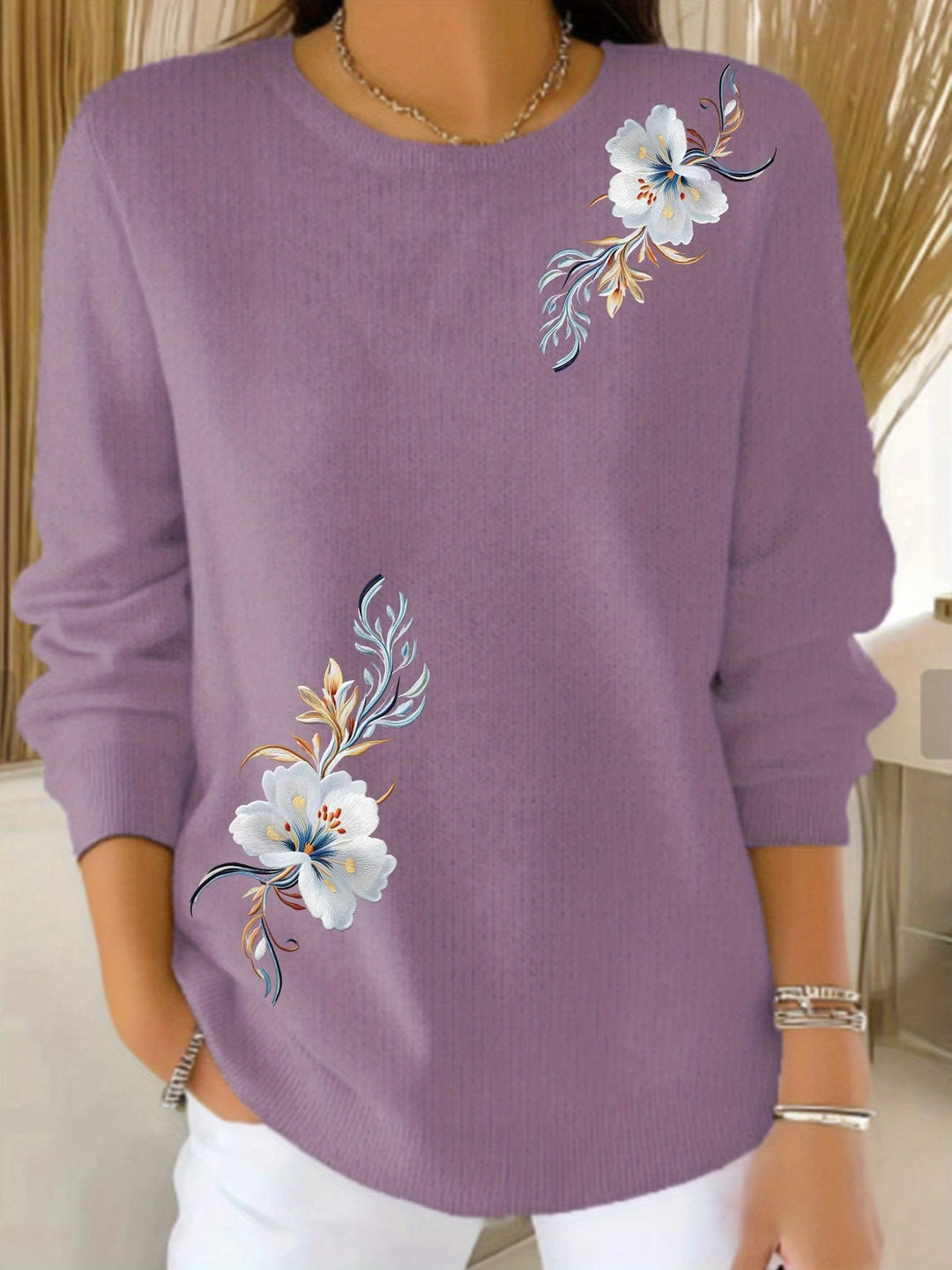 Meyla – Eleganter Langarmpullover
