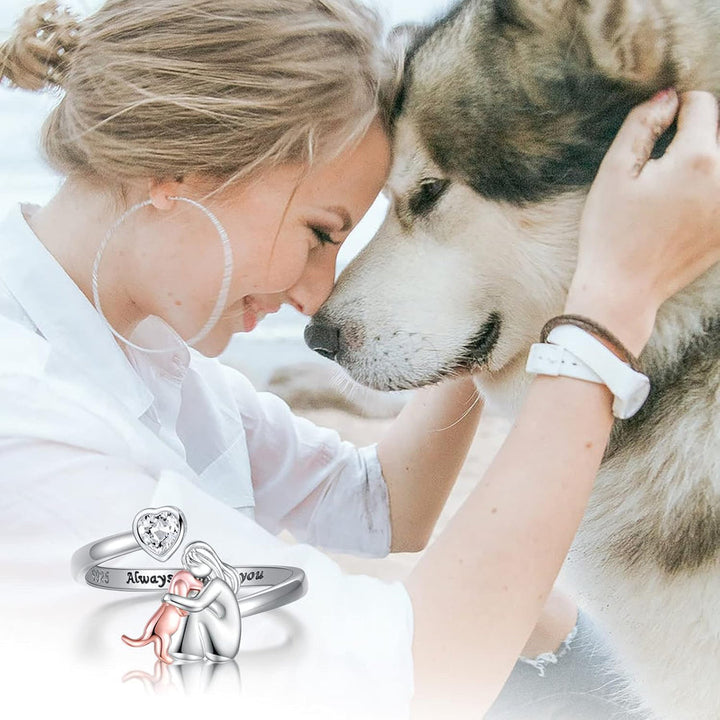 PawRing – Verstellbarer Silberring für Hunde