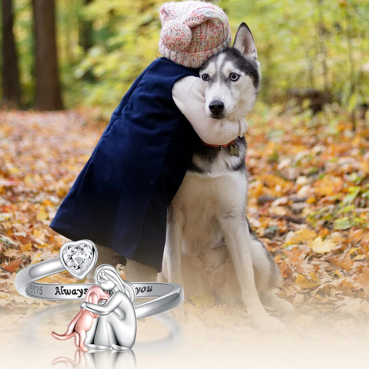 PawRing – Verstellbarer Silberring für Hunde