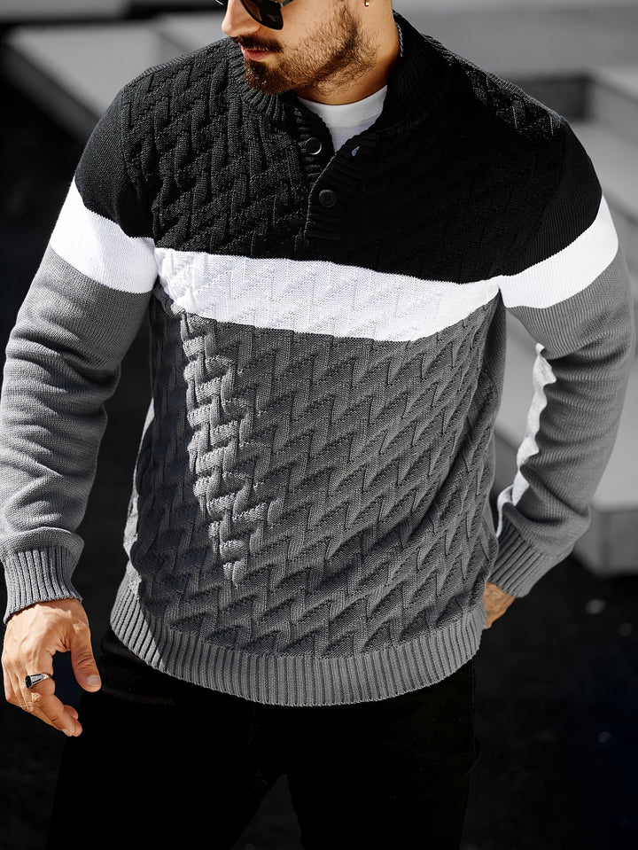 Lilfad - Casual Stand Collar Knitted Sweater