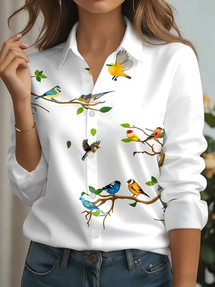 Joena – Langärmliges Hemd Mit Aufdruck