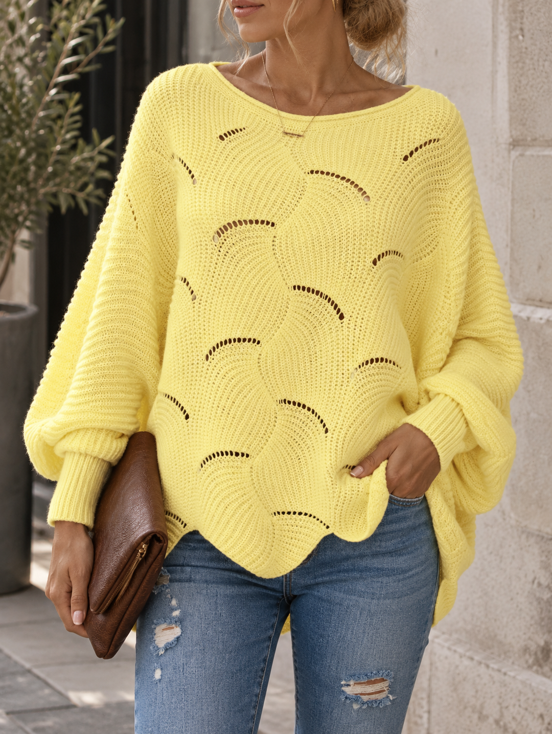 Zeyna – Langärmeliger Strickpullover