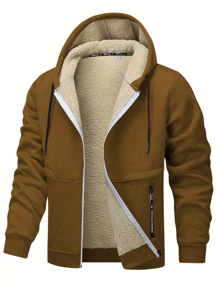 Helge - Lässiger Kapuzenpullover Mit Langen Ärmeln Und Reißverschluss