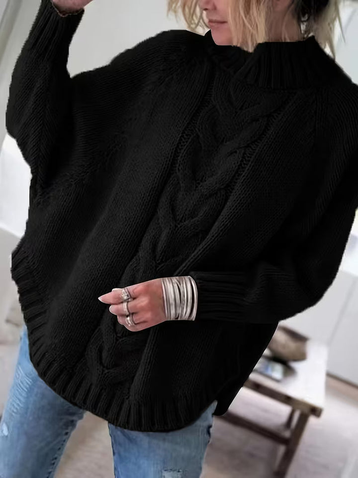 Edeltraut – Rollkragenpullover mit Fledermausärmeln