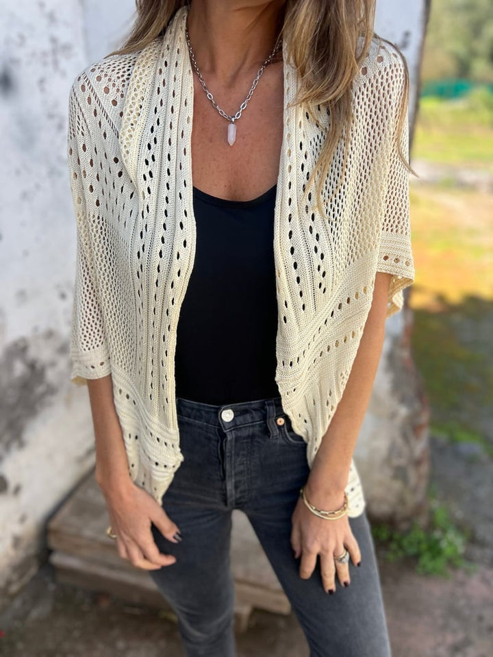 Veronique – Cardigan Mit Halben Ärmeln
