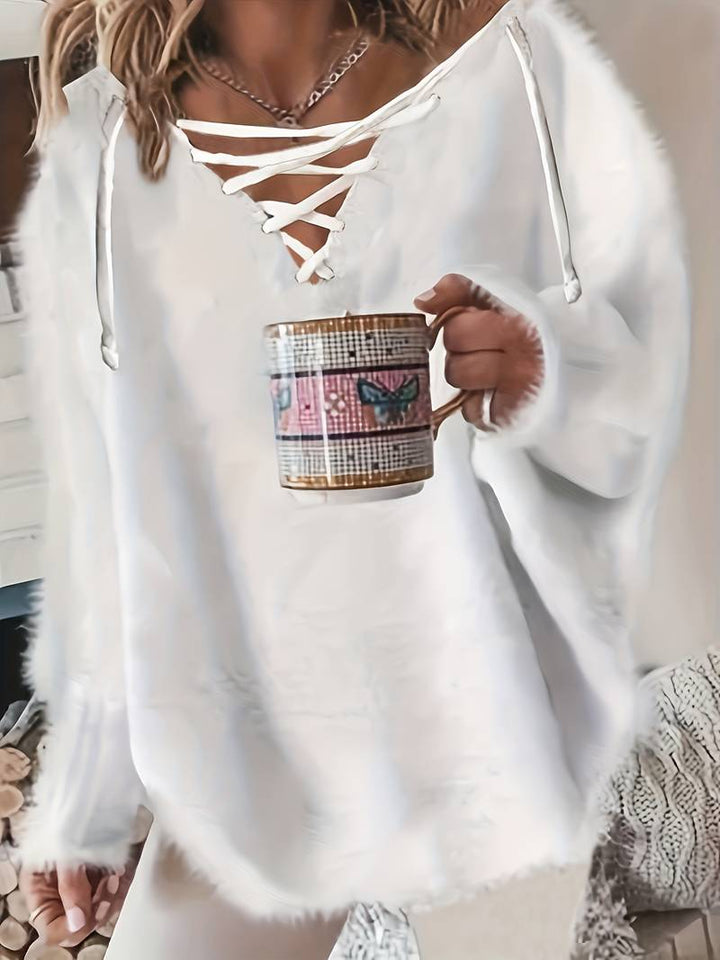 Callahan – Lässiger Langarmpullover Mit V-Ausschnitt