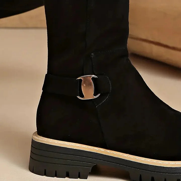 Laneya – Kniehohe Stiefel Mit Reißverschluss