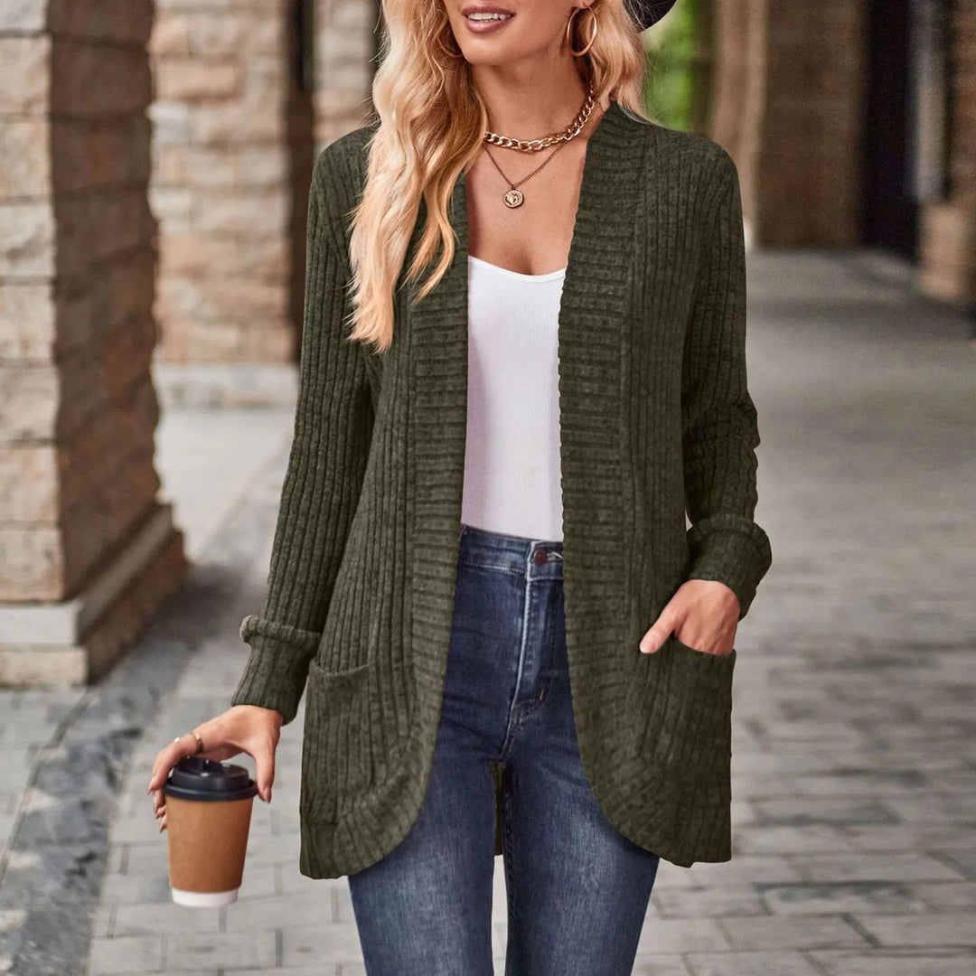 Sigrid - Hohle Aus Öffnen Sie Vorderseite Strickjacke