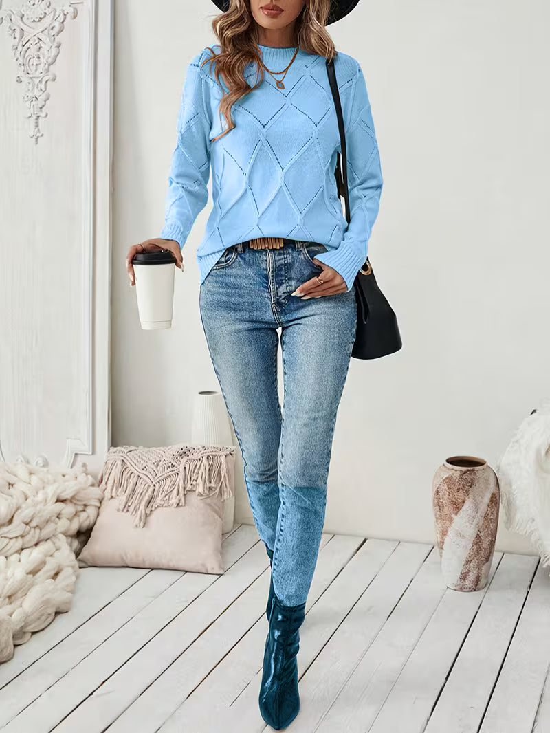 Filisha – Strick Pullover Mit Rundhalsausschnitt