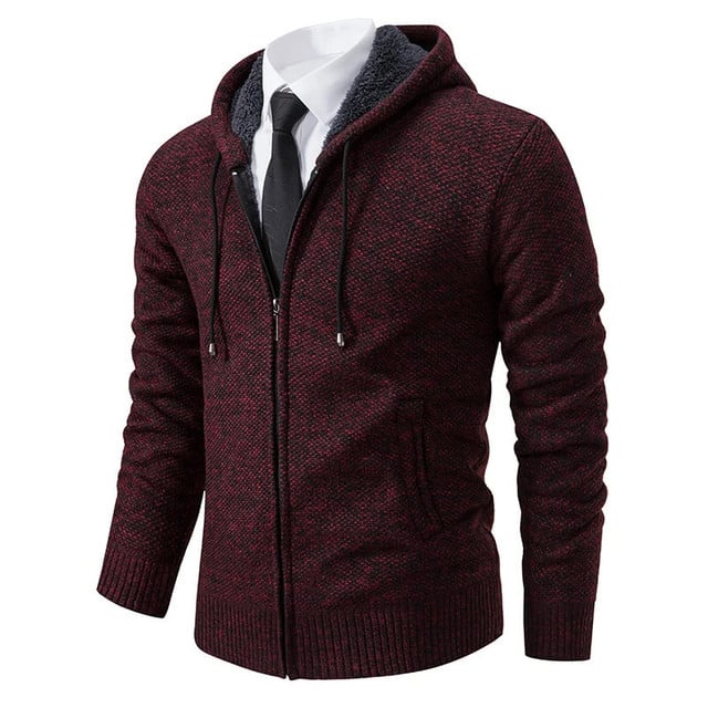 Thorsten – Einfarbige Strickjacke Aus Neu Jersey
