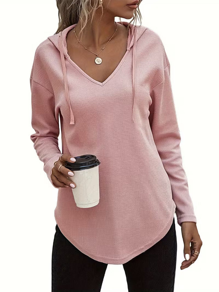 Heydi – Langarm Pullover Mit Kapuze Und Abgerundetem Saum