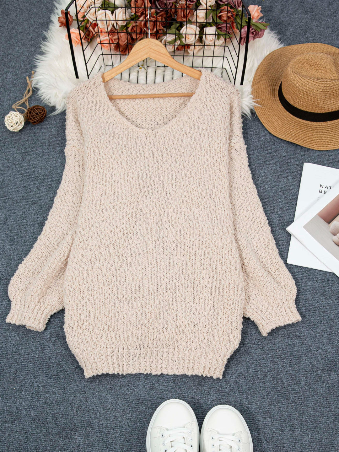 Jeannette - Rundhals-Pullover Mit Langen Ärmeln