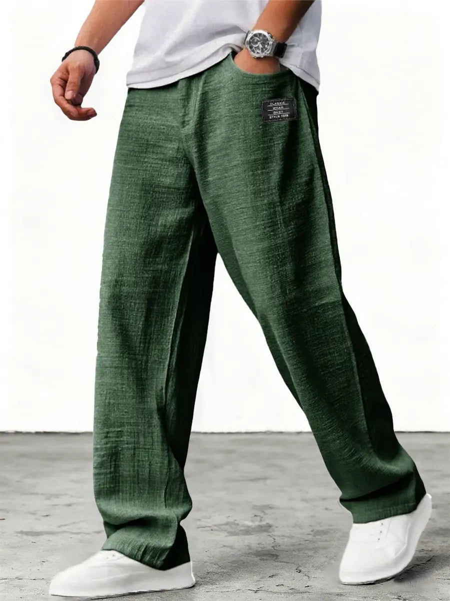 Lushan - Weite Leinen Hose