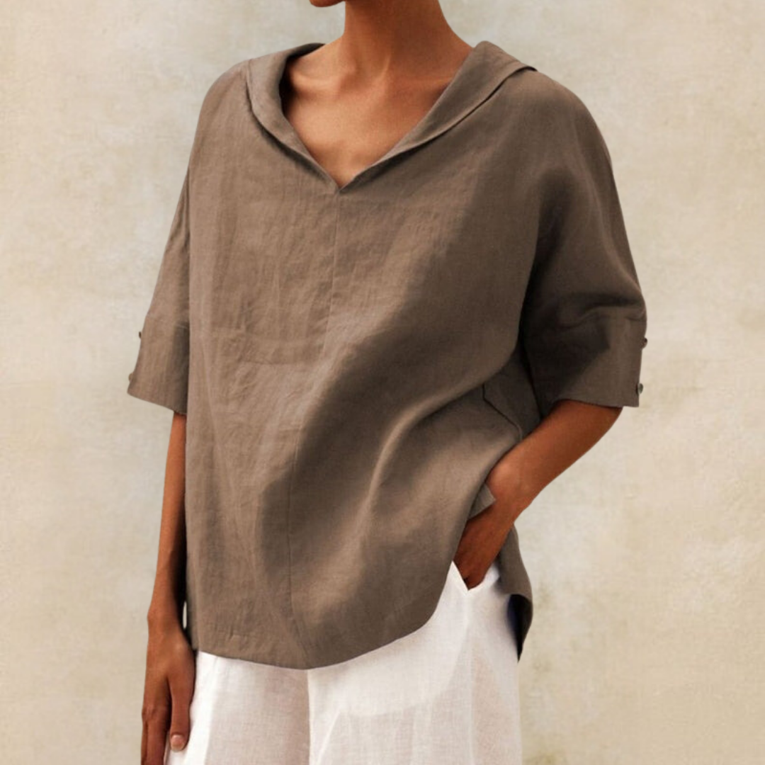 Zoe - Lässige, Locker Sitzende Bluse