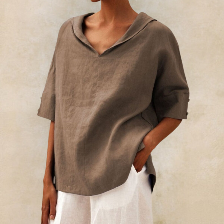 Zoe - Lässige, Locker Sitzende Bluse